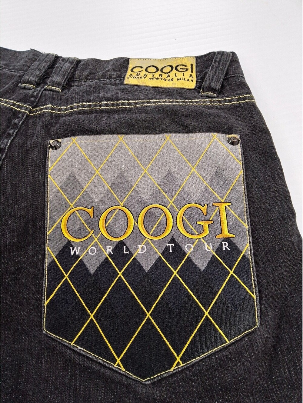 Vintage Coogi Black Denim Shorts, Size W36